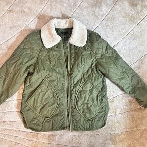 Aqua Olive Quilted Jacket